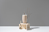 Elegant display of Tigernut Horchata with minimalistic decor