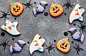 Multicolored Halloween homemade cookies