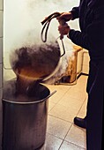 Making palo liqueur in a traditional Mallorcan distillery