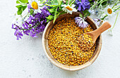 Healthy bee pollen grains