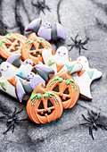 Multicolored Halloween homemade cookies