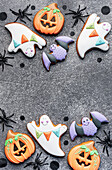 Multicolored Halloween homemade cookies