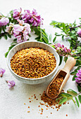 Healthy bee pollen grains