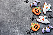 Multicolored Halloween homemade cookies