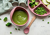 Healthy baby food in a bowl