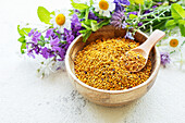 Healthy bee pollen grains