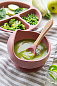 Healthy baby food in a bowl