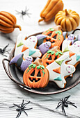 Multicolored Halloween homemade cookies