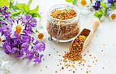 Healthy bee pollen grains