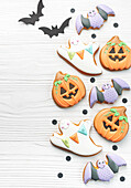 Multicolored autumn homemade cookies