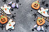 Multicolored Halloween homemade cookies