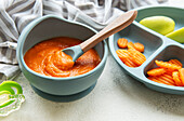 Healthy baby food in a bowl