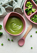 Healthy baby food in a bowl