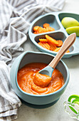 Healthy baby food in a bowl