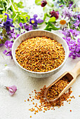 Healthy bee pollen grains