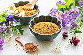 Healthy bee pollen grains