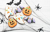 Multicolored Halloween homemade cookies