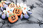 Multicolored Halloween homemade cookies