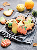 Multicolored autumn homemade cookies