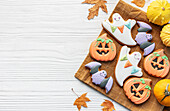 Multicolored Halloween homemade cookies