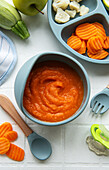 Healthy baby food in a bowl