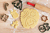 Christmas baking, gingerbread biscuits