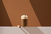 Affogato-style coffee with vanilla ice cream