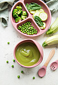 Healthy baby food in a bowl