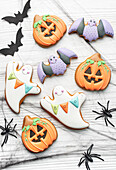 Multicolored Halloween homemade cookies