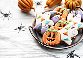 Multicolored Halloween homemade cookies