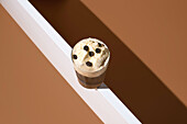 Affogato drink with coffee and vanilla ice cream