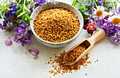 Healthy bee pollen grains