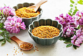 Healthy bee pollen grains