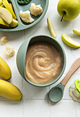 Healthy baby food in a bowl