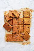 Tahini sweet potato blondies