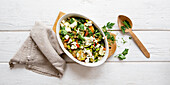 Amaranth vegetable gratin with feta cheese