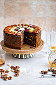 Baileys fruit cake with nuts