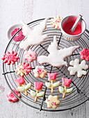 Classic butter biscuits with sugar icing