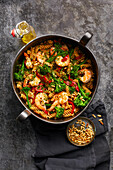 Bimi prawn pasta aglio e olio