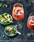 Aperol Paloma, Mexican Ceviche