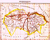 Map of Afghanistan, 19th century illustration