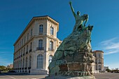 France, Bouche du Rhone, Marseille, on the esplanade of the convention center, a monument dedicated to the dead comrades at sea