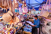 Mauritius, Rodrigues island, Port-Mathurin, saturday market, local handicraft