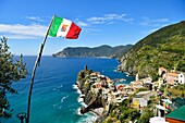 Italien, Ligurien, Nationalpark Cinque Terre, von der UNESCO zum Weltkulturerbe erklärt, das Dorf Vernazza