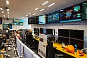 France, Switzerland, CERN, European Organization for Nuclear Research, open door in the control rooms of the particle accelerator, LHC, detector ALICE: A Large Ion Collider Experiment, visit of the control room