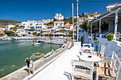 Greece, Cyclades archipelago, Andros island, Batsi is the main seaside resort on the island