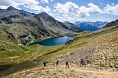 Frankreich, Alpes-Maritimes, Nationalpark Mercantour, Wanderseen Vens am Fer-Pass, der große See Superior (2325m)