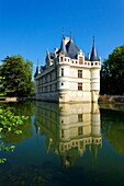 Frankreich, Indre et Loire, Loire-Tal, von der UNESCO zum Weltkulturerbe erklärt, Schloss Azay le Rideau, erbaut von 1518 bis 1527 von Gilles Berthelot, im Stil der Renaissance