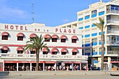 France, Gard, Petite Camargue, Le Grau-du-Roi, plage Rive Gauche, Hotel de la plage