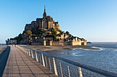 France, Manche, Mont Saint Michel Bay listed as World Heritage by UNESCO, Abbey of Mont Saint Michel